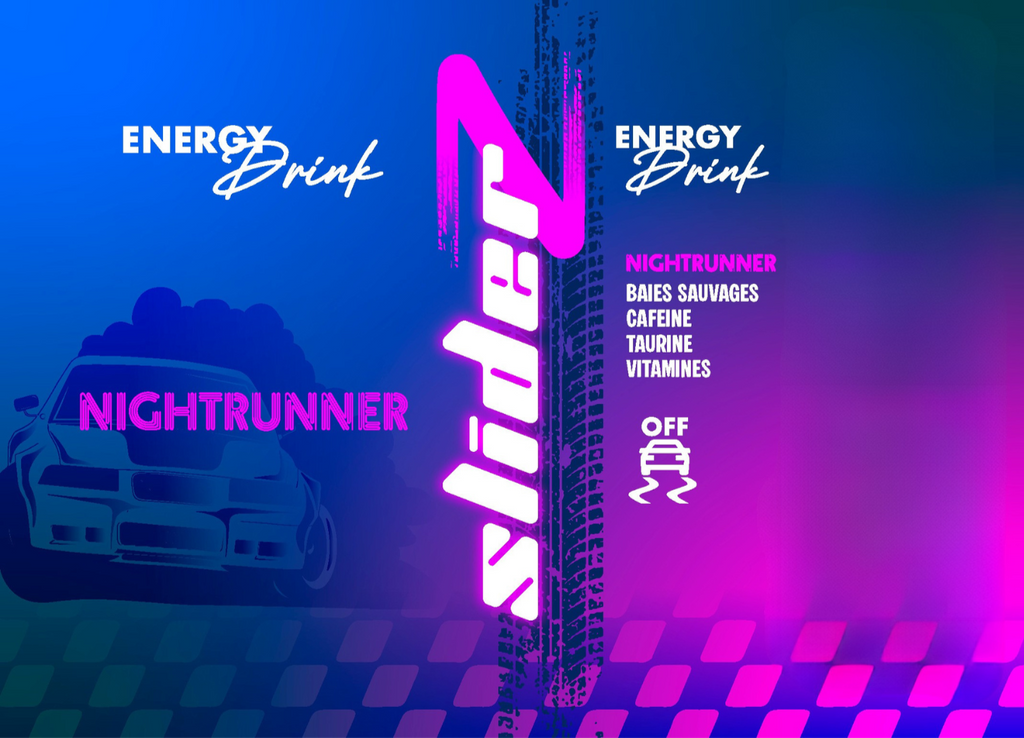 Pack de 4 cannettes #2 SLIDERZ Energy Drink NIGHTRUNNER